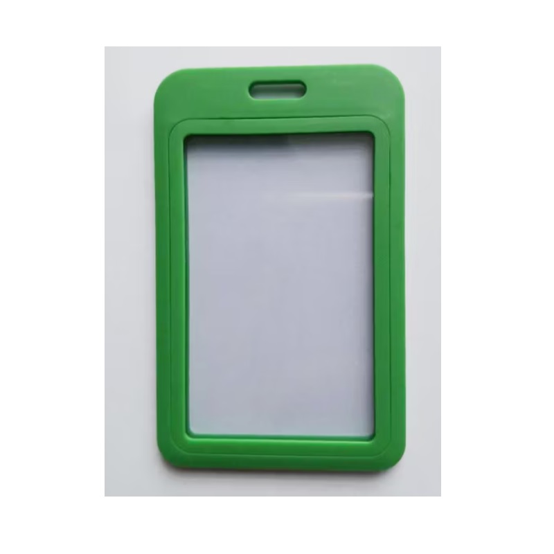 Billede af Grøn 86x54 mm kortholder / bæreetui hård plast. Klarf for- og bagside (vandret / horisontal / landscape). 60270346